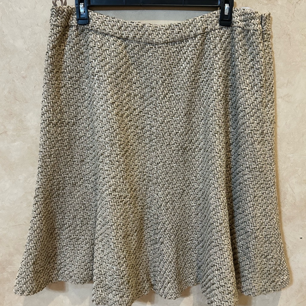Jones New York Signature Tweed Woven Womens Plus Knee Skirt Lined